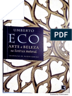 Arte e beleza na Estética Medieval - Umberto Eco