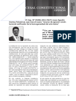 Comentarios a La STC Exp. 05496 Caso Agustín Llantoy Palomino