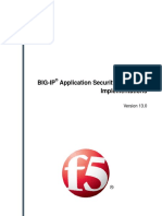 BIG-IP - Application Security Manager Implementations