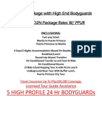 5 High Profile 24 HR Bodyguards: ERU Tour Package With High End Bodyguards El Nido 3D2N Package Rates W/ PPUR