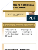 Dimensions of Curriculum Development