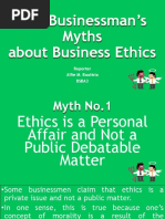 The Businessman's Myths About Business Ethics: Reporter Alfie M. Bautista Bsba3