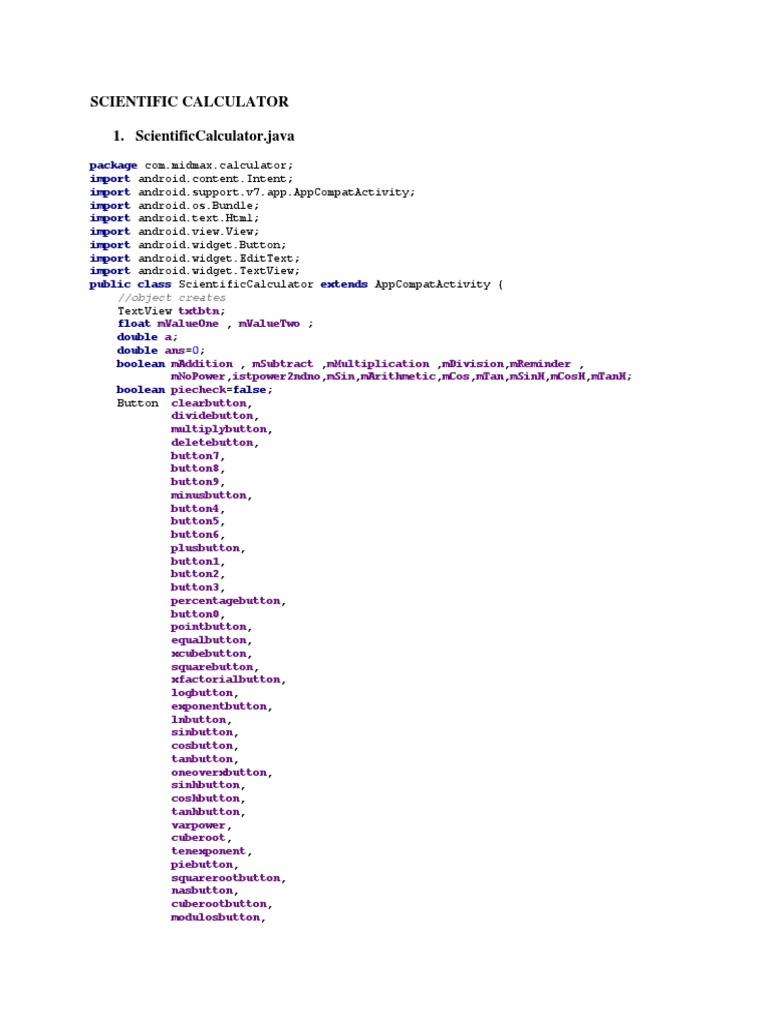 Android Scientific Calculator Code | PDF | String (Computer Science ...