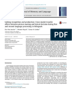 Van Assche Et Al 2016 - Linking Recognition and Production