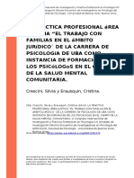 Crescini, Silvia y Erausquin, Cristina (2014) - LA PRaCTICA PROFESIONAL aREA JUSTICIA oEL TRABAJO CON FAMILIAS EN EL aMBITO JURiDICO DE L (..)