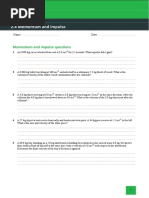 2.4 Momentum and Impulse