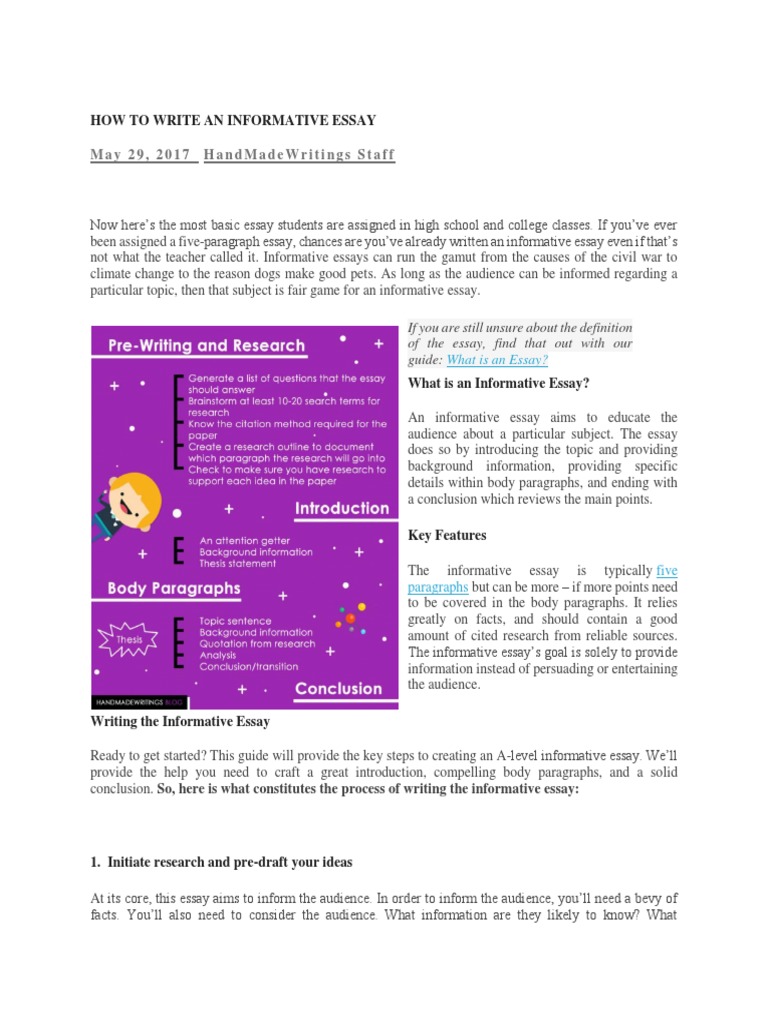 Informative Essay | PDF | Essays | Thesis