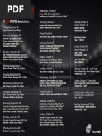 Rugby World Cup 2019 Schedule
