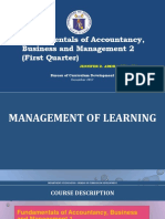 Fundamentals of Accountancy, Business and Management 2 (First Quarter)