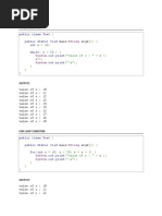 Test String: Public Class Public Static Void Int While Out Print Out Print