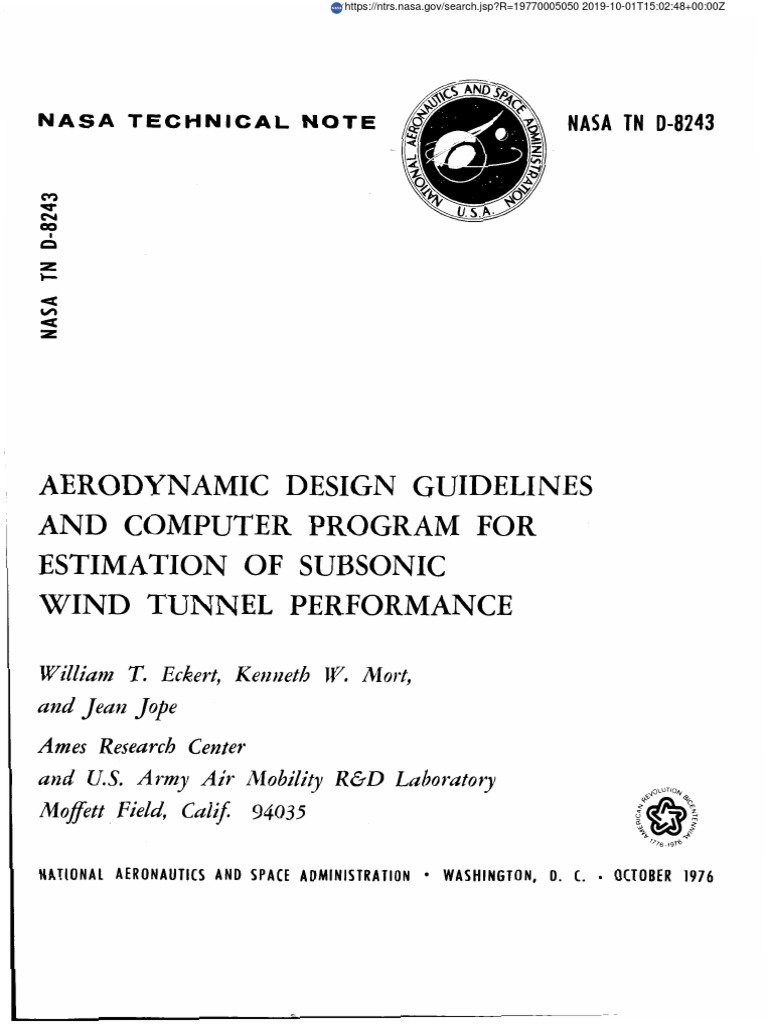 Nasa PDF | PDF | Wind Tunnel | Aerodynamics