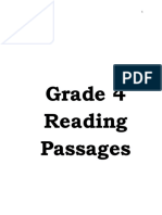 Grade 4 Reading Passages