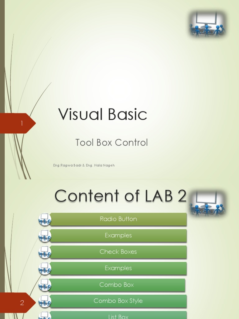 Visual Basic Tool Box Control 1 Content PDF | PDF | Computing | Areas ...