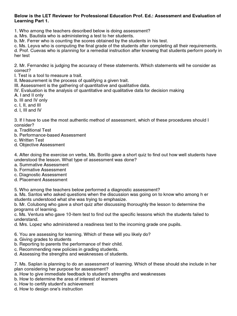 Assessment and Evaluation in Education | PDF | Educational Assessment ...