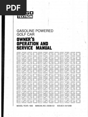 1988 EZGO Marathon Owner's Manual | PDF