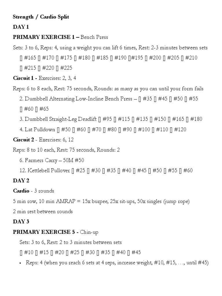 3-2 Strength Training Plan | Download Free PDF | Kettlebell | Strength ...