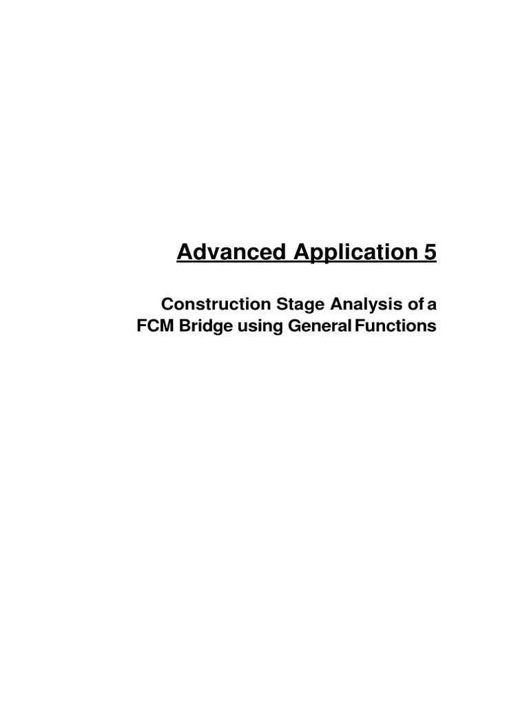 FCM Bridge Construction Stage Analysis | PDF | Prestressed Concrete ...