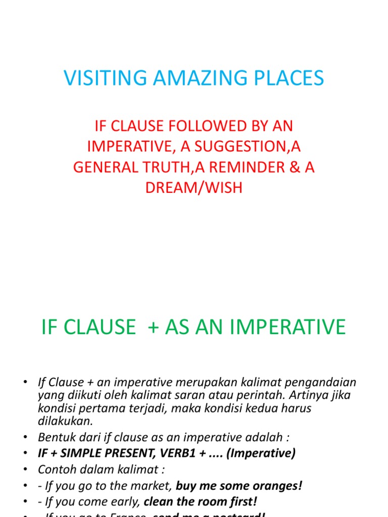 Ptt Visiting Amazing Places And If Clause