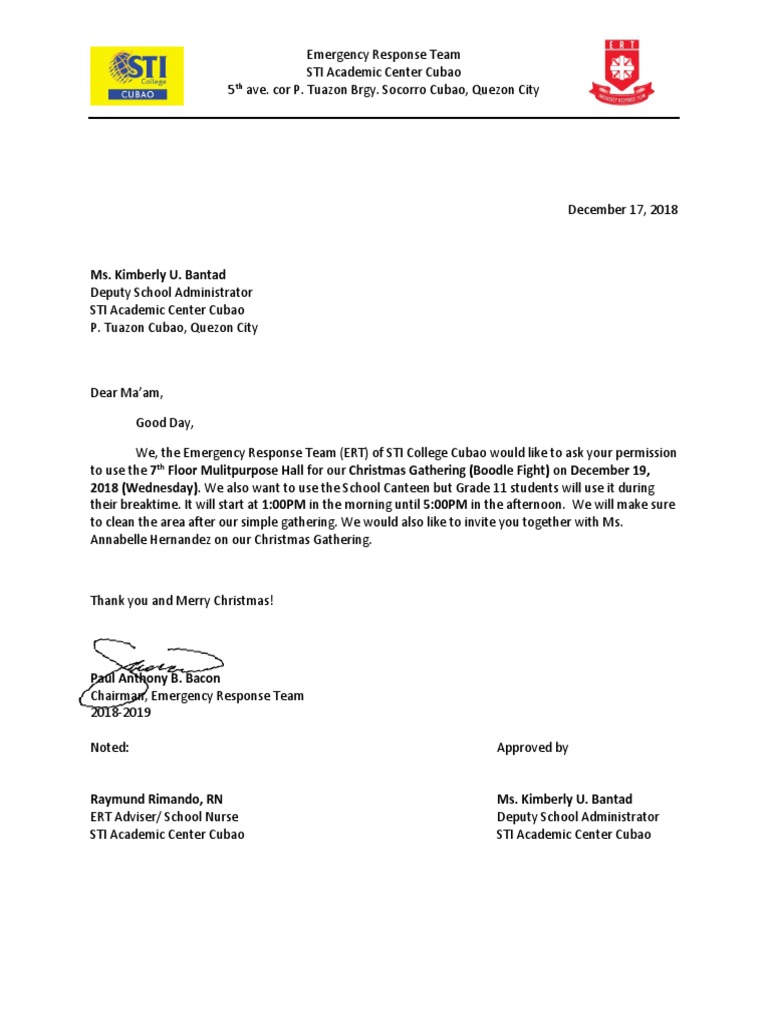 Christmas Request Letter (DSA) | PDF | Wellness