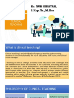 Dr. Nur Hidayah, S.Kep - Ns.,M.Kes: Concept of Clinical Teaching
