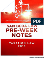 San Beda Tax Law Preweek