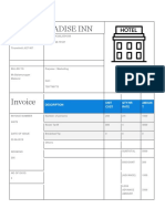 Laura Paradise Inn: Description Unit Cost Qty/Hr Rate Amoun T