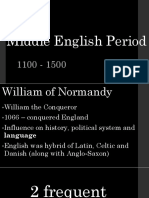 Middle English Period Language
