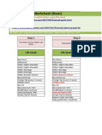 Financial Planning Goal Worksheet From Stable Investor