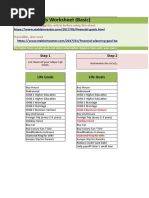 Financial Planning Goal Worksheet From Stable Investor