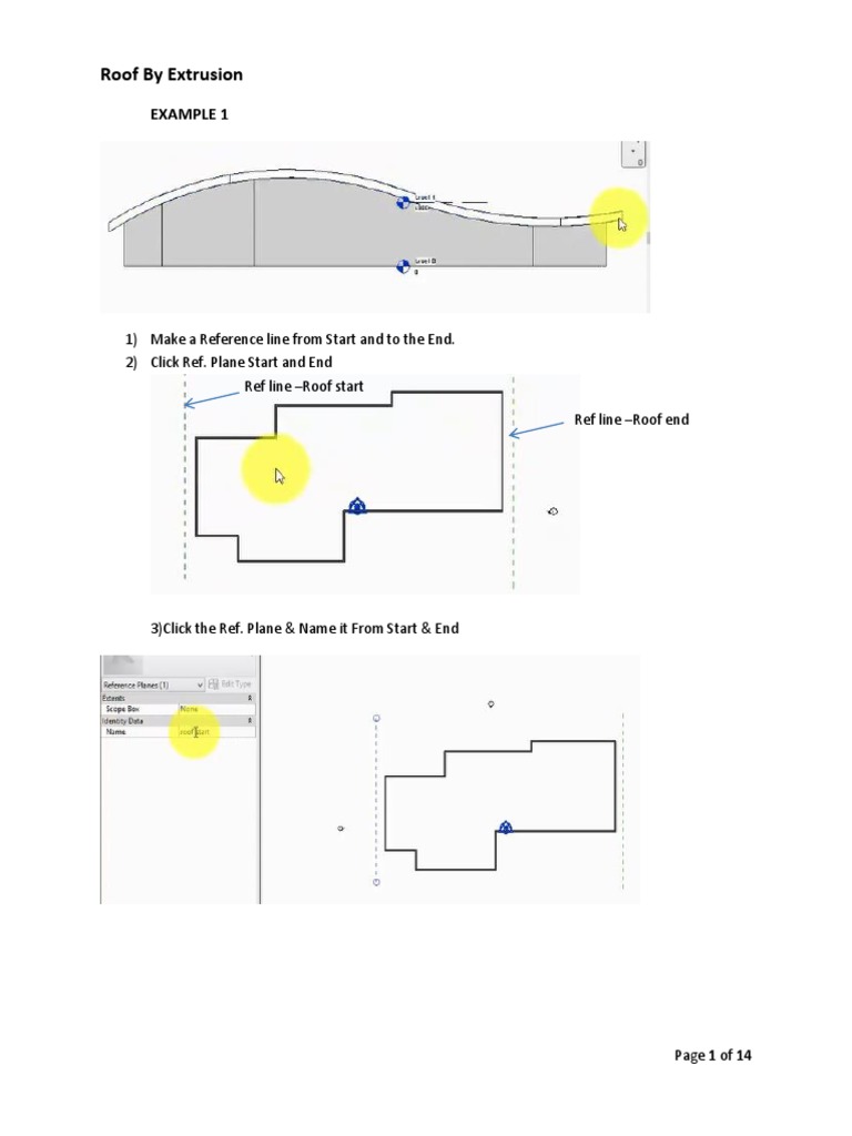 Creating Roofs with Extrusions and Cutouts in Revit | PDF | Extrusion ...