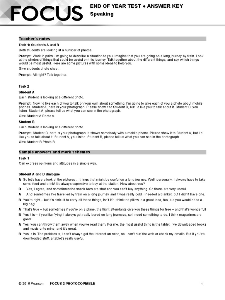 FOCGB2 AK EoYtest S | PDF | Question | Vocabulary