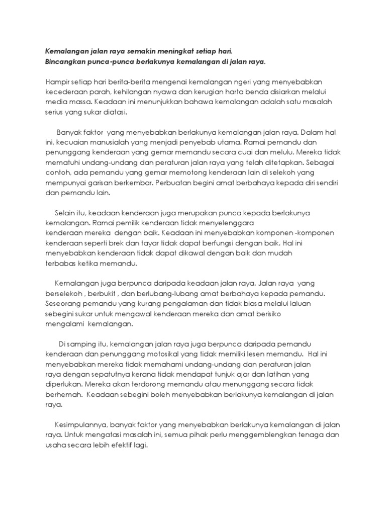 Kemalangan Jalanraya Pdf