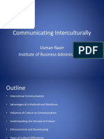 Communicating Interculturally: Usman Nazir Institute of Business Administration
