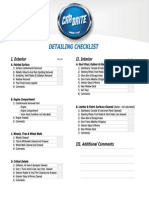 Car Detailing Checklist 