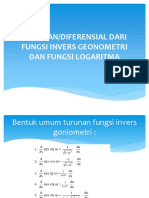 Pertemuan - 6 Diferencial Dari Fungsi Invers Geonometri Dan Fungsi Logaritma