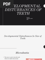 Developmental Disturbances of Teeth