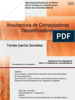 Arquitectura de Computadoras Decodificadores: Tomás García González