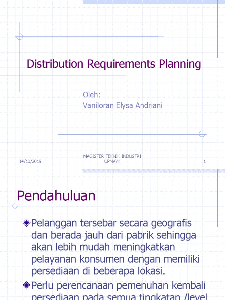 PresentasiDistribution Requirement Planning PDF
