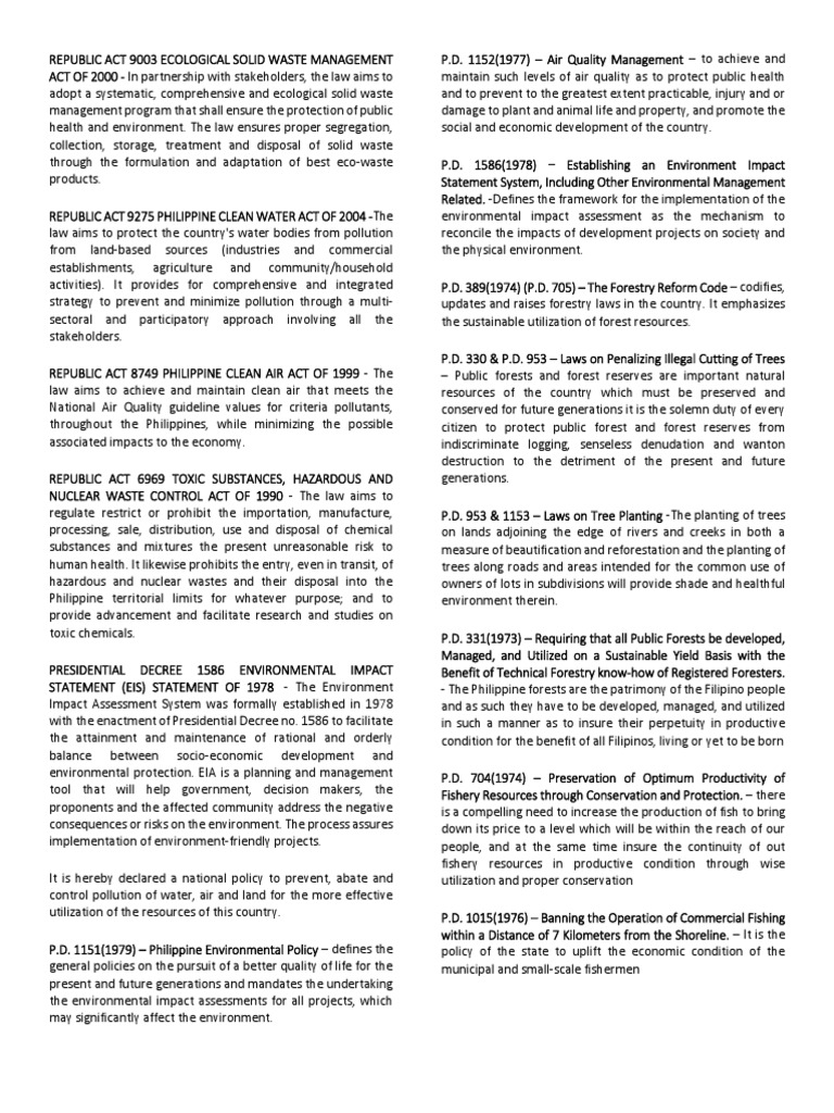 Laws PDF Environmental Impact Assessment Forestry