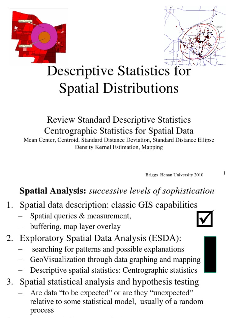 Descriptive Statistics For Spatial Distributions | PDF | Spatial ...