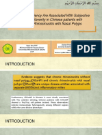 Vitamin D Eficiency Are Associated With Subjective Disease Severity in Chinese Patients With Chronic Rhinosinusitis With Nasal Polyps