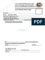 Draft Draft Draft: Application Form/ Takardar Neman Shiga