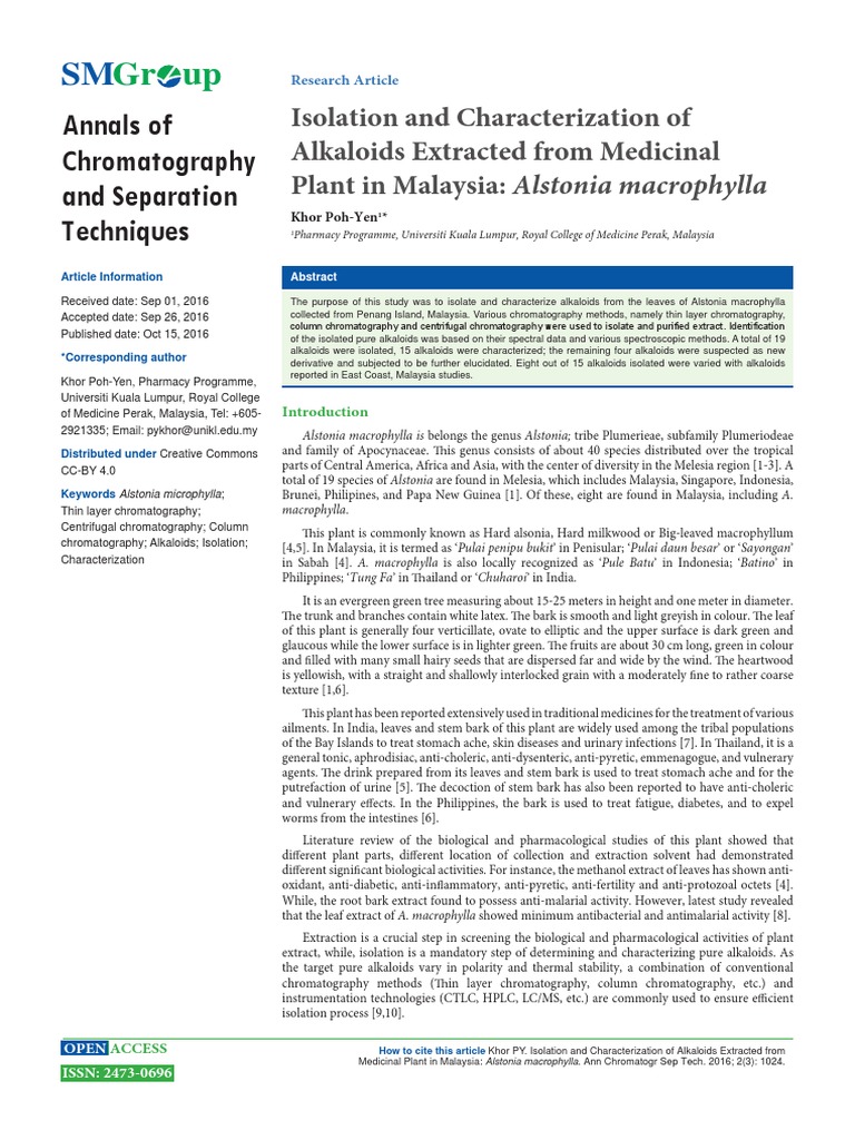 GR Up: Annals of Chromatography and Separation Techniques | PDF | Thin ...