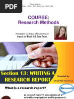 Course: Research Methods: Windel Beth Zafra-Torino