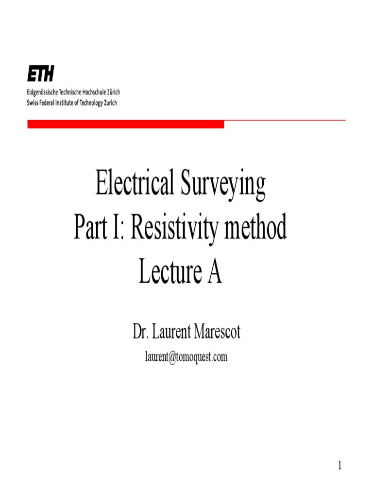 Electrical Surveying: Resistivity Methods | PDF | Electrical ...