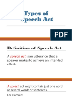 Types of Speech Act