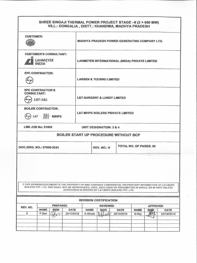 922002024 R0 Boiler Startup Procedure Without BCP PDF Boiler