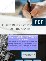 Three Inherent Powers of The State