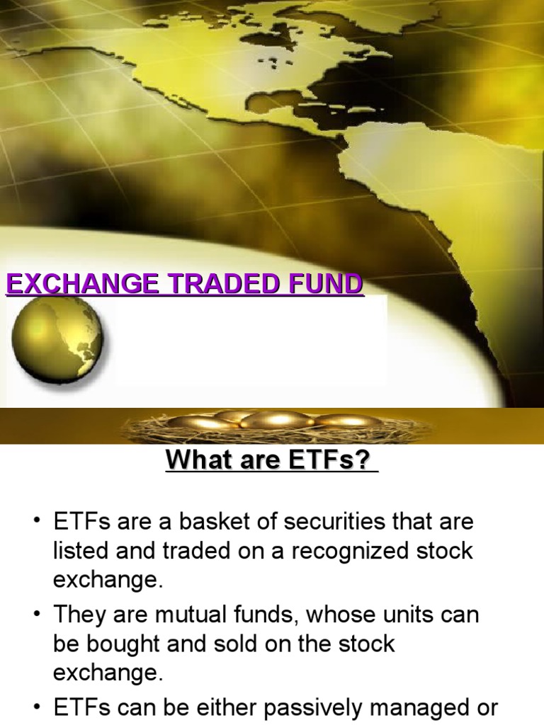 Understanding Exchange Traded Funds (ETFs) | PDF | Exchange Traded Fund ...