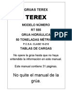 Tabla de Carga Terex RT555